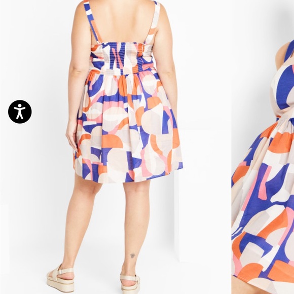 Colorful Abstract Print Dress - Picture 2 of 6